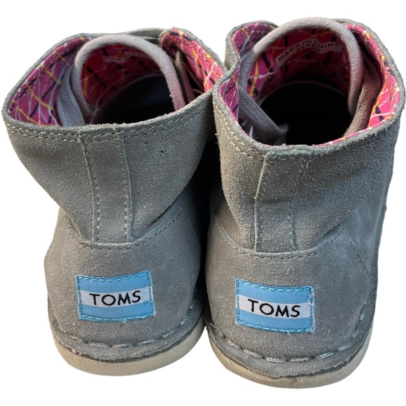 TOMS Womens Desert Boots Ash Grey Suede Botas Size 7 - Picture 6 of 8